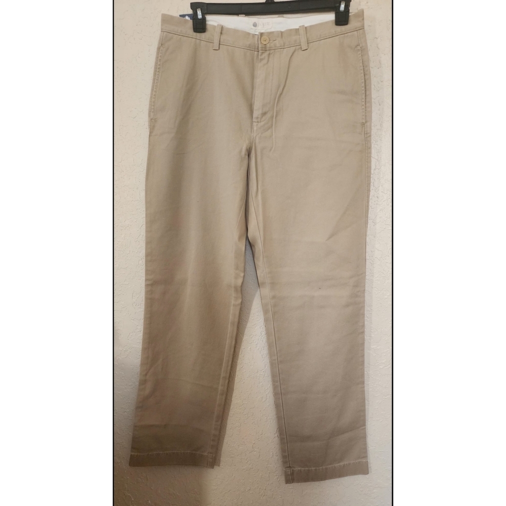 New J. Crew High-Rise Girlfriend Chino Pants in Khaki color Size 34X32